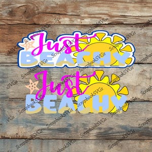 SVG Solo spiaggia vacanza viaggio titolo carta da parati scrapbook titolo macchina da taglio file download solo file