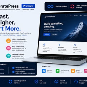 GeneratePress WordPress Theme | Lifetime Access, GPL Licensed