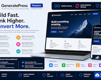 GeneratePress WordPress Theme | Lifetime Access, GPL Licensed