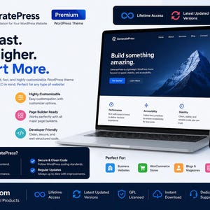 Tema de WordPress GeneratePress / Acceso de por vida, Licencia GPL