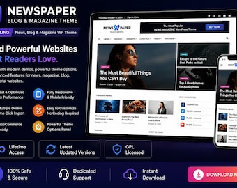 Newspaper – News & WooCommerce WordPress Theme| Lifetime Access | Latest Updated Versions | GPL Licensed