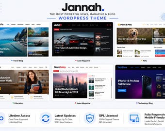 Jannah WordPress Theme – Newspaper Magazine News BuddyPress AMP Theme
