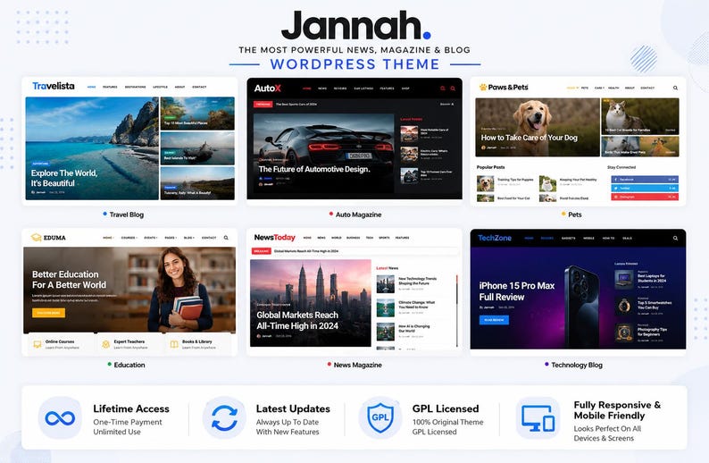 Jannah WordPress Theme – Newspaper Magazine News BuddyPress AMP Theme image 1