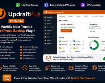 UpdraftPlus | GPL  – Advanced WordPress Backup, Restore & Migration Plugin