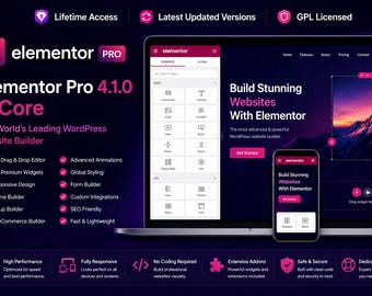 Elementor Pro 4.1.0 & Core – Advanced WordPress Website Builder