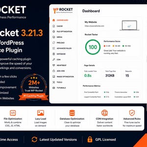 WP Rocket 3.21.3 – WordPress Performance & Caching Plugin