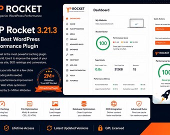 WP Rocket 3.21.3 – WordPress Performance & Caching Plugin