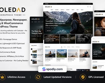 Soledad WordPress Theme 8.7.3 – Multipurpose, Newspaper, Blog & WooCommerce Theme