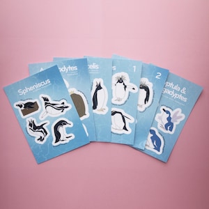 Hojas de calcomanías de vinilo de Penguin Genera