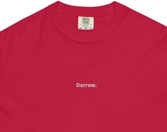 Darrow Red Rising Embroidered Tee shirt| 100% Cotton | dyed heavyweight t-shirt | Perfect Unisex  Gift Idea