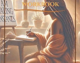 May include: An illustration of a person writing in a notebook, with the text "THE ULTIMATE WOMEN'S SELF-CARE WORKBOOK" and "A Journey to Prioritize, Reconnect, and Thrive". A cup of coffee sits on a table. The artwork has a warm, inviting color palette.