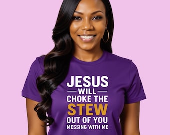 Diseño divertido de camiseta cristiana: Jesús te ahogará (descarga digital)