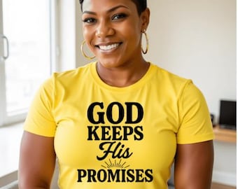 God Keeps His Promises PNG | Faith-Based Digital Download | Christian T-Shirt Design for Sublimation