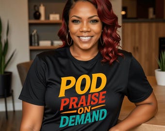 POD Praise On Demand PNG | 信仰に基づくデジタルダウンロード | Christian Sublimation Design