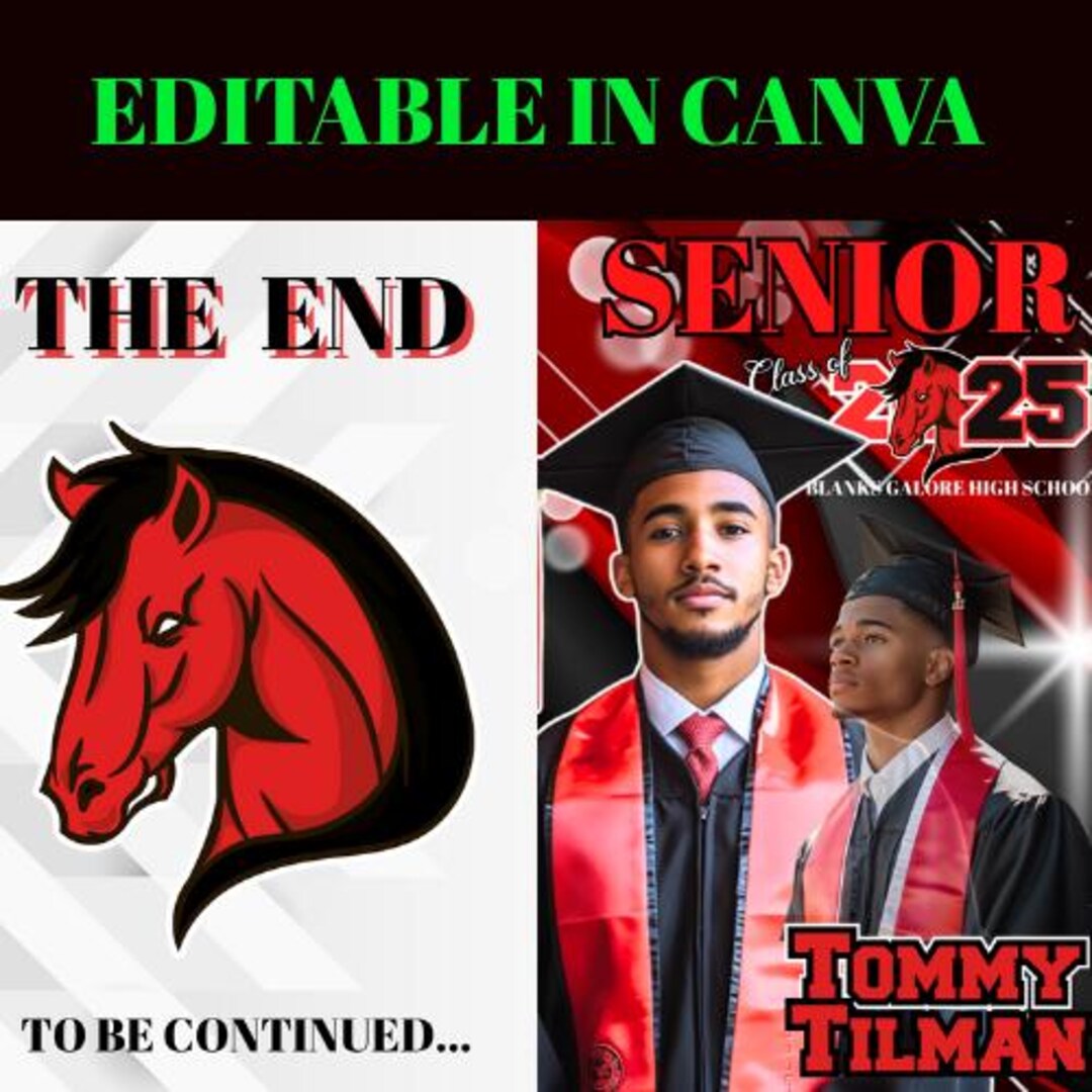 Editable Graduation Booklet Template Canva Graduation Program