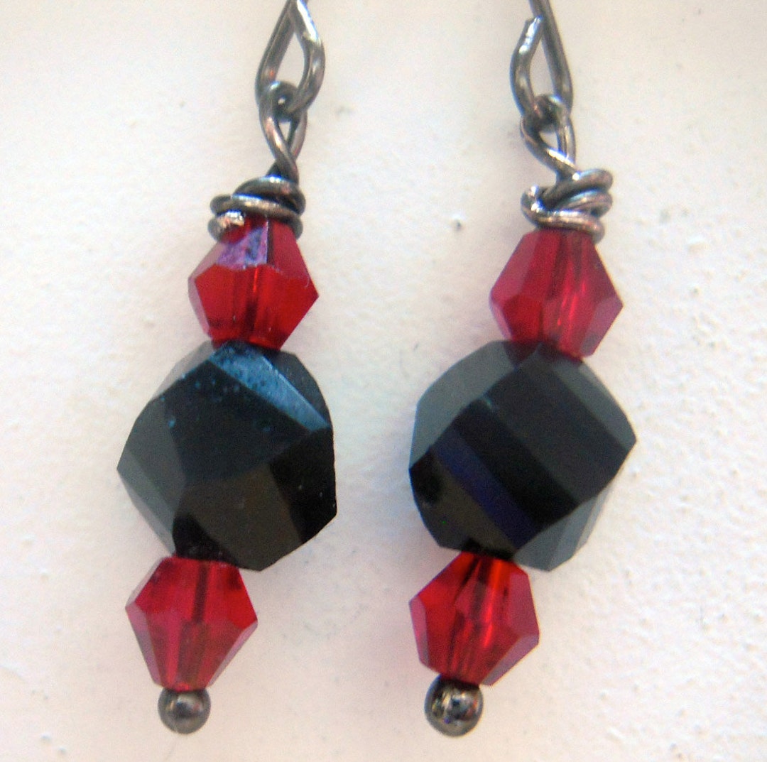 Black Widow Earrings - Etsy