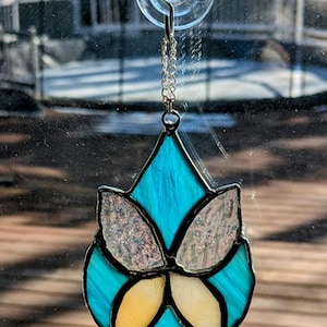 Stained Glass Teardrop Butterfly Handmade