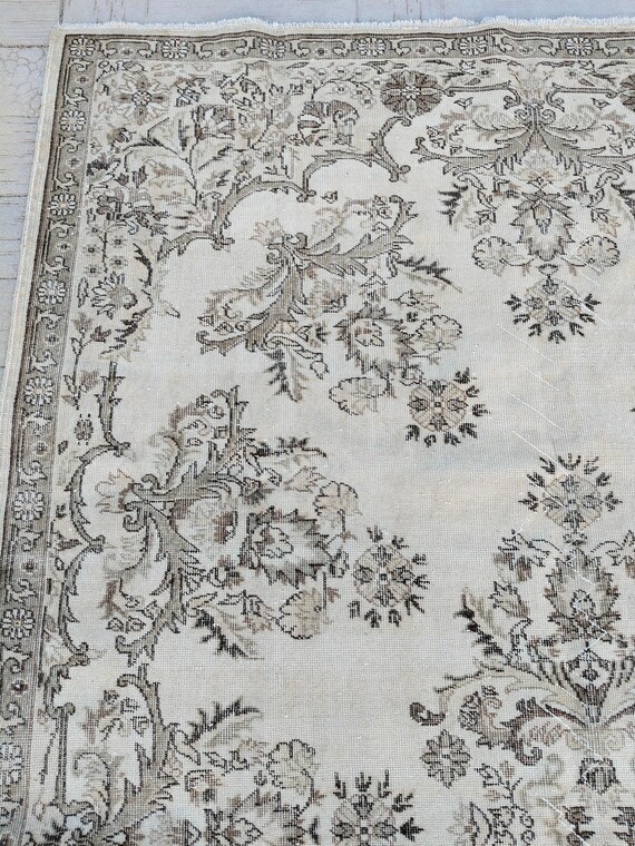 7x11 Vintage Turkish Rug: Handmade Wool Anatolian Area Rug - Etsy