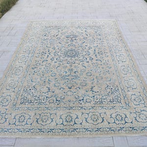 1950s Turkish Wool Rug: 9.8x13.11 Ft Vintage Home Decor