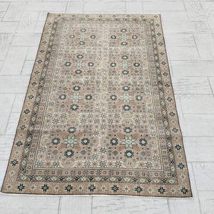 4x7 Vintage Rug, Handmade Rug, Turkish Rug, Natural Rug, Bedroom Rug, Livingroom Rug, Kitchen Rug, Home Decor Rug, Wool Rug, 4.3x6.7 Feet