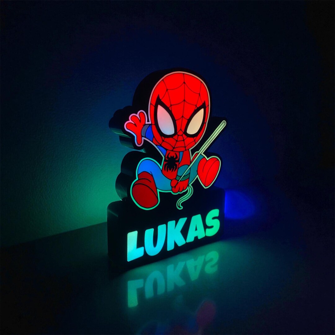 Sticker Grand Format SPIDERMAN Personnalisable Avec Prénom - Neuf, Fabrication France, Idéal Pour Décoration Chambre