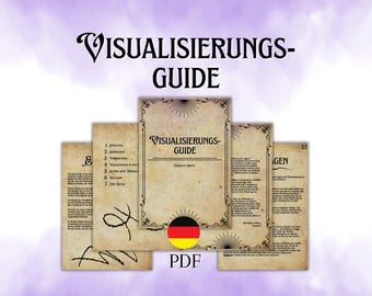 Visualization Guide German, Manifestation Techniques Instructions Exercises, Meditation Aid, Candle Magic, PDF Instant Download