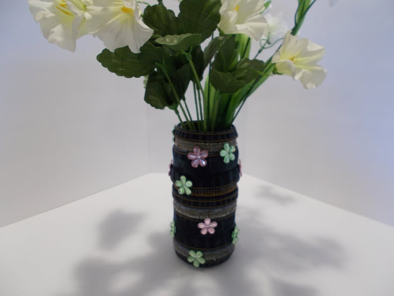 Recycled Denim Vase made from Seams