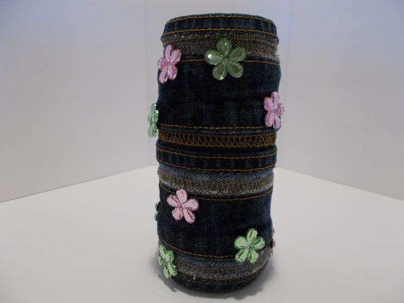 Recycled Denim Vase made from Seams