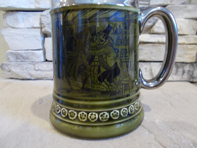 Vintage Green Princess House Fine Earthenware Beer Stein Mug Etsy