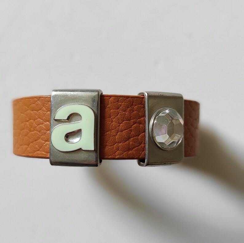 Cuff Bracelet GAP Vintage Faux Leather GAP Bracelet Wide Cuff Bracelet Initial Bracelet Vintage GAP