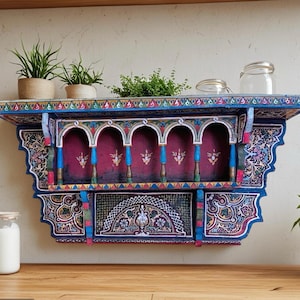Antieke witte kruidenkast cottage – decor boerderij keuken – rustiek houten kruidenrek keuken – oude boerderijkast – 40 x 7 x 15 inch