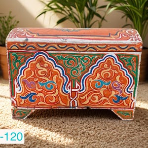 Moroccan wooden Chest, console, moroccan cabinet, old wooden trunk, small wooden trunk, rustic wooden trunk, moroccan trunks, Vintage Trunk