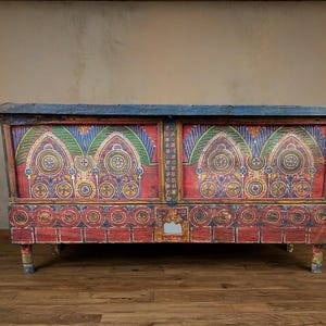 Handmade Wooden Blanket Chest – Farmhouse Storag - Large Wood Storage Trunk – Coffee Table & Deco - Vintage Toy Chest – Kids’ Room Storage
