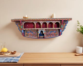 Gabinete de especias blanco antiguo: decoración rústica de cocina (101,6 x 18,8 x 38,1 cm)