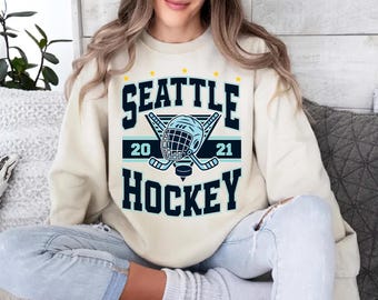 Seattle Hockey (PNG) | Seattle Hockey Retro-Datei (digital) | Seattle-Sofortdownload | Für Hockeyfans