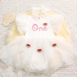 Personalized Baby Romper Tutu Dress, Cake Smash Outfit Girl, Baby Summer Dress, Custom Name Romper, First Birthday Party Dress, Newborn Gift
