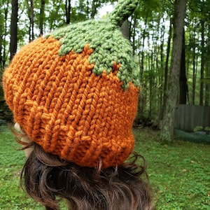 Pumpkin Knit Hat, Gender Neutral Hat, Many Sizes Available, Newborn, Baby, Child, Adult, Great Hat For The Fall And Winter Season