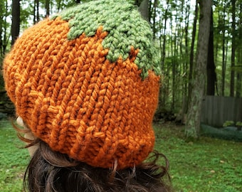 Pumpkin Knit Hat, Gender Neutral Hat, Many Sizes Available, Newborn, Baby, Child, Adult, Great Hat For The Fall And Winter Season
