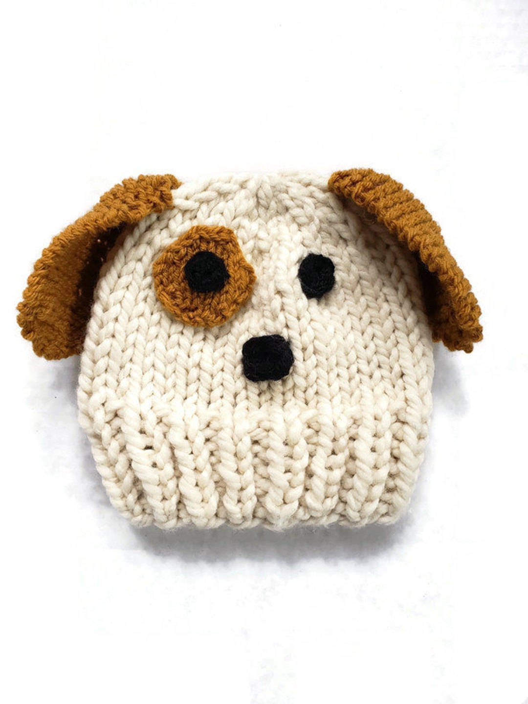 Cute Puppy Dog Knit Hat, Warm Knit Hat, Many Sizes Available, Cute Hat