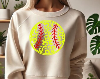 Leopard Softball Ball Png Svg, Softball Png, Sports Clipart, Softball Ball Png, Softball Clipart, Png Sublimation Designs, Instant Download