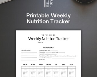 Weekly Nutrition Tracker