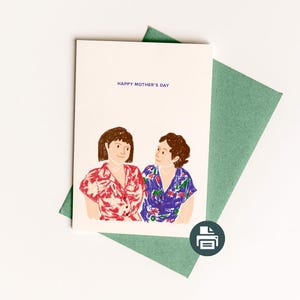 Tarjeta imprimible para el Día de la Madre con ilustración original de KimsPapeterie, postal imprimible DIY, descarga digital, ¡regalo para tu mamá!