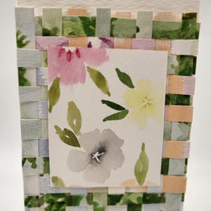 Spring Pastelle Floral Aquarell Grußkarte (4x6 blank)