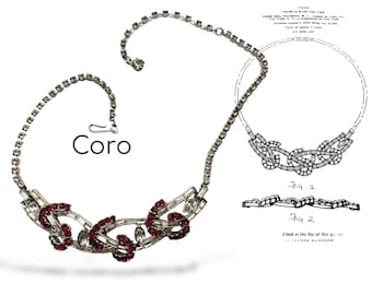 Coro (Pegasus) "PATRICIA" Adolph Katz designer necklace patent: 176696 from 1955s, collector's item - art.899/6
