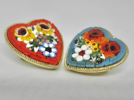 Amazing Sweetheart 1950s Micro Mosaic Italian pin… - image 9