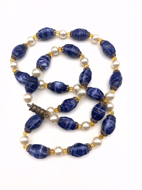 40s old European 1 strand beaded Necklace - fine … - image 8
