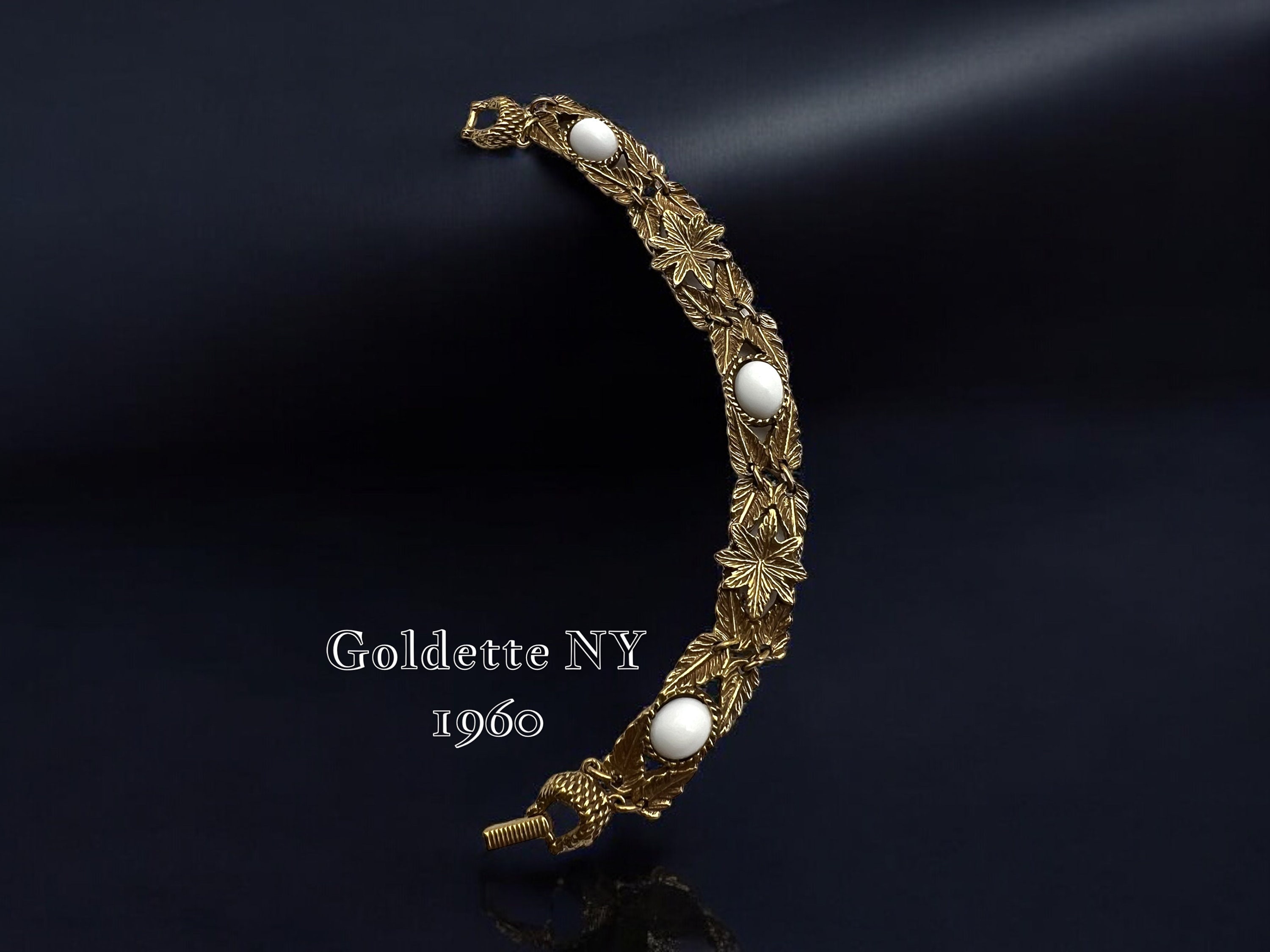 Goldette アールヌーボー スタイル ロビン エッグ ホワイト チョーク 