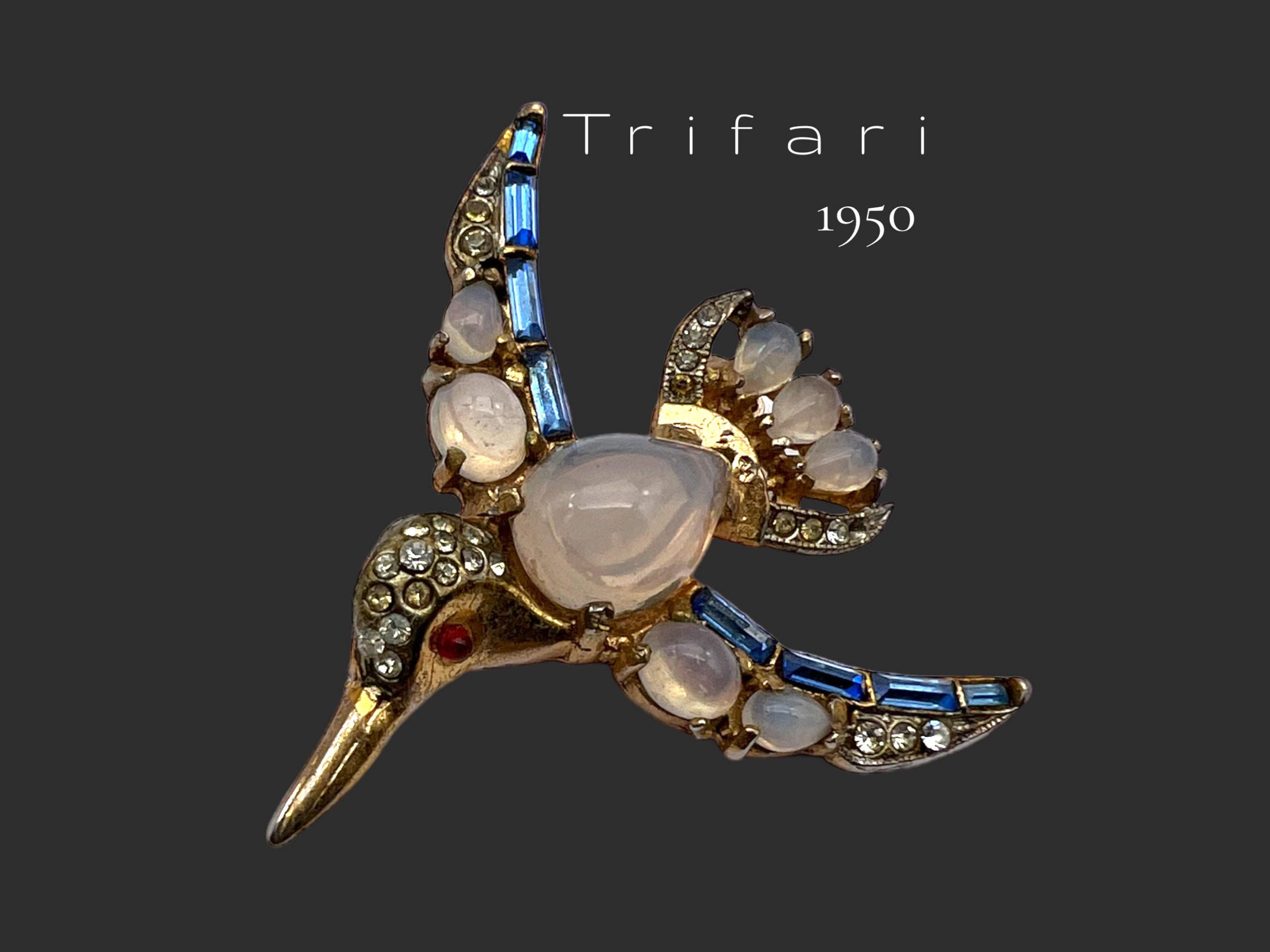Vtg Trifari Alfred Philippe (unsigned) Patented Design 1950