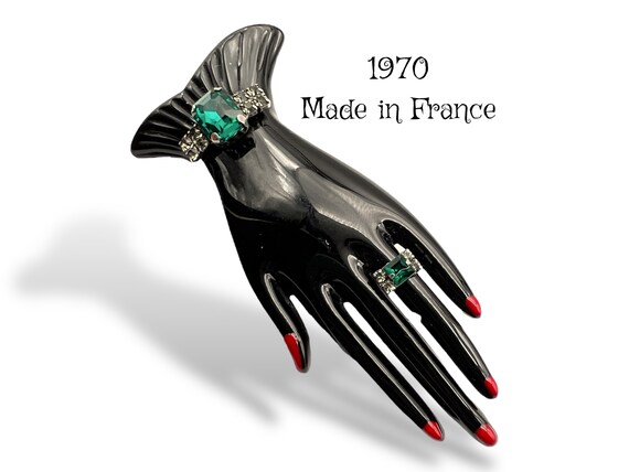 Iconic hand brooch Marion Godart Paris pin- very … - image 2