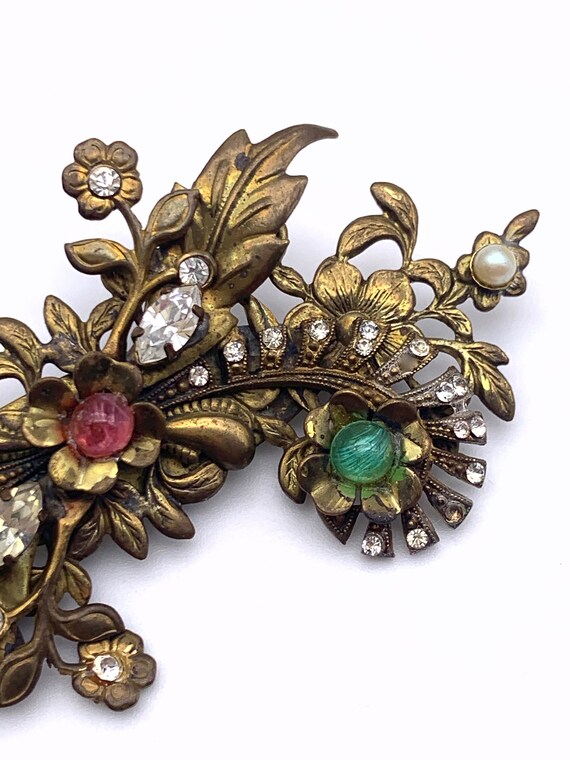 Rare European Art Nouveau fine floral arrangiamen… - image 8